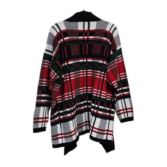 Vintage Cardigan L tarten plaid sweater Cabincore Grandpa L - Picture 2 of 5